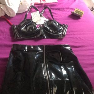 Two piece leather set